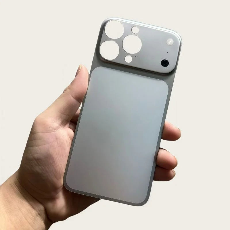 Original AG Matte Ultra Thin Metal Backplate Phone Case for IPhone 17 16 15 14 13 Pro Max Glossy Sticker Instantly Turn 17 Cover