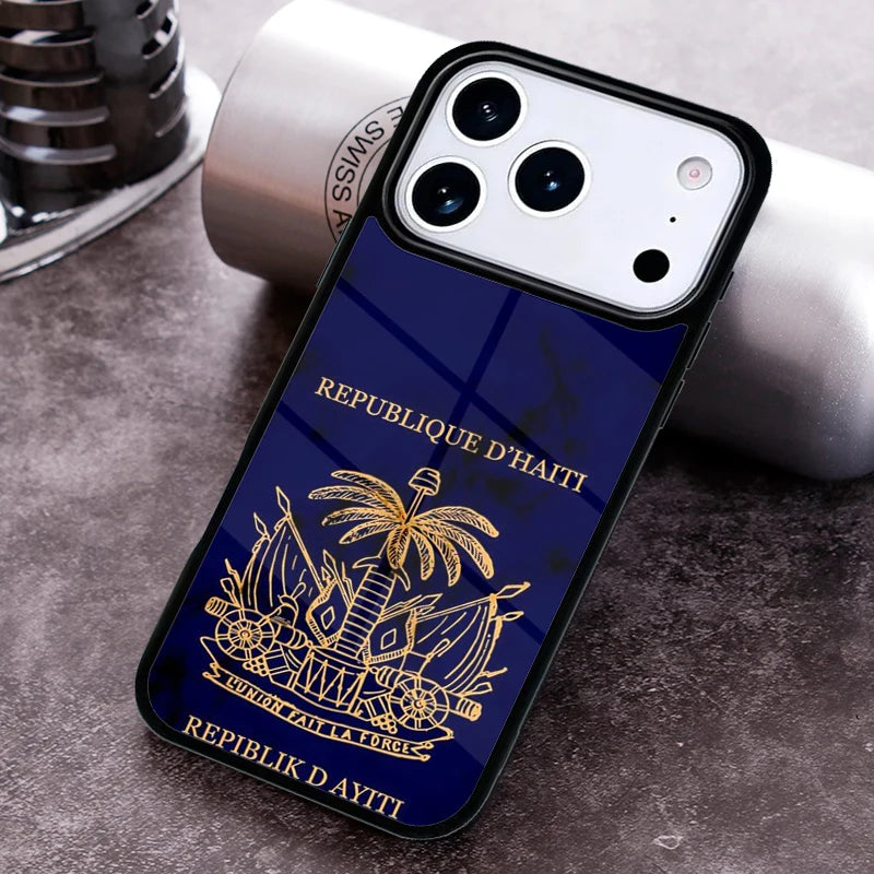 Haiti Haitian Flag Phone Case for iPhone 17 16 15 Pro Max Air 14 13 12 11 Plus Shockproof Cover