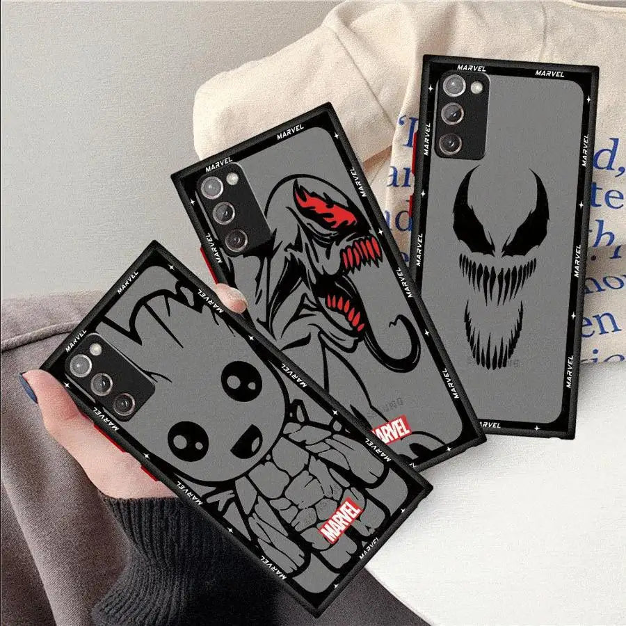 Marvel Spiderman Ironman Phone Case for Samsung Galaxy Note 8 9 10Plus 10Lite 20 Ultra A05s A70s A12 A13 A14 A15 A16 4G 5G Cover