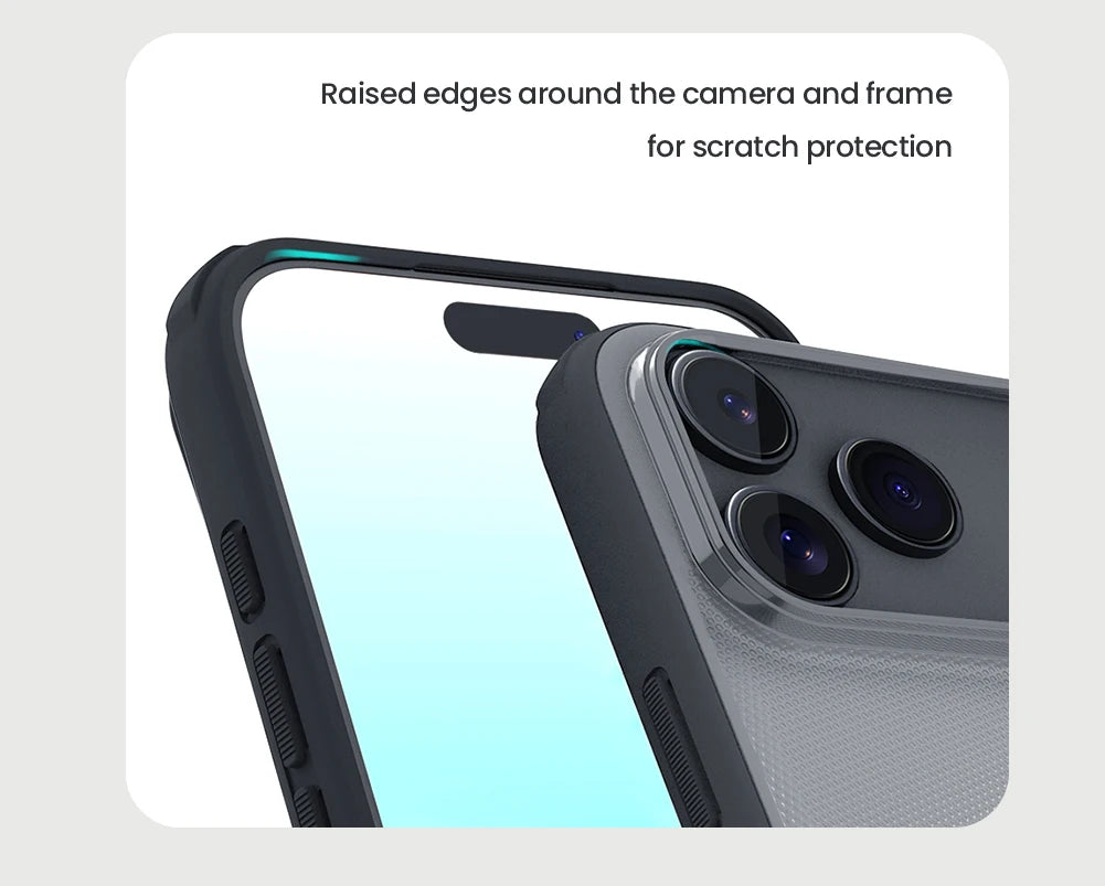For iPhone 16 17 Pro Max Air 16e Case Nillkin Soft TPU Super Frosted Shield Pro Ultra thin Back Cover Protection For iPhone Air
