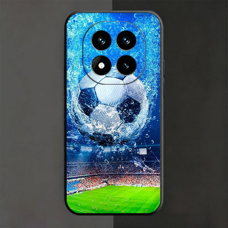 Football Soccer Ball Design Phone Case For Xiaomi Redmi Note 13 14 15 Pro Plus 12S 11S 4G 11T 5G 10S 11E Pattern Customized Cove