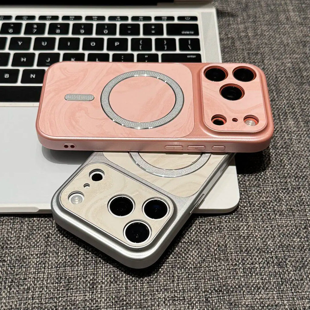 Water Ripples Large Window All-Inclusive Case for iPhone 17 13 12 11 Pro Max 16 15 14 Plus for Magsafe Wireless Charging Cover