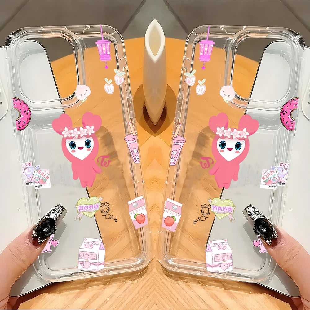 Super cute Kpop girl group T-Twice Phone Case for iPhone 17 16e 16 15 14 13 12 11 Pro Max 7 8 Plus X XR Airbag Anti Clear Cover
