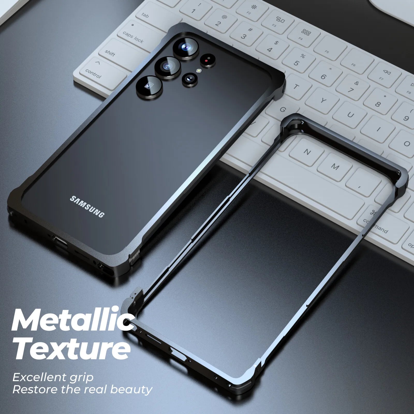 Military Grade Metal Bumper Phone Case For Samsung Galaxy S25 Edge S24 S23 S22 S26 Ultra Aluminum Frame Hard Shockproof Cover