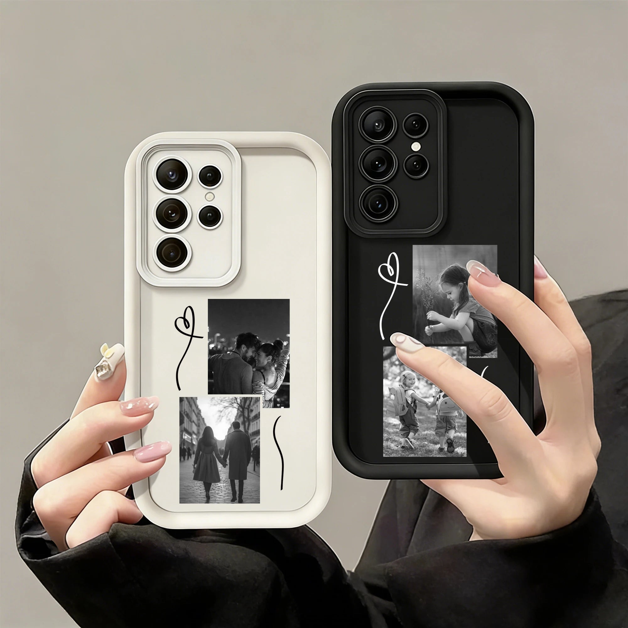 Custom Photos Convert to Black and White Photo Phone Case for Samsung Galaxy S26 S25 S24 S23 S22 S21 S20 Ultra Plus FE A56 5G