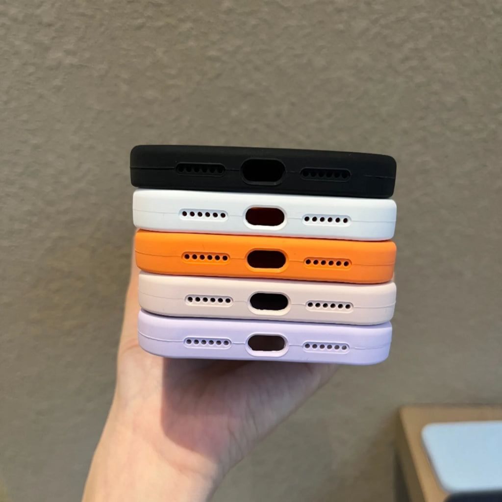 AI Button Liquid Silicone Water Ripple Pattern Candy Phone Case For iPhone 17 16 15 14 Pro Max For Magsafe Magnetic Charge Cover