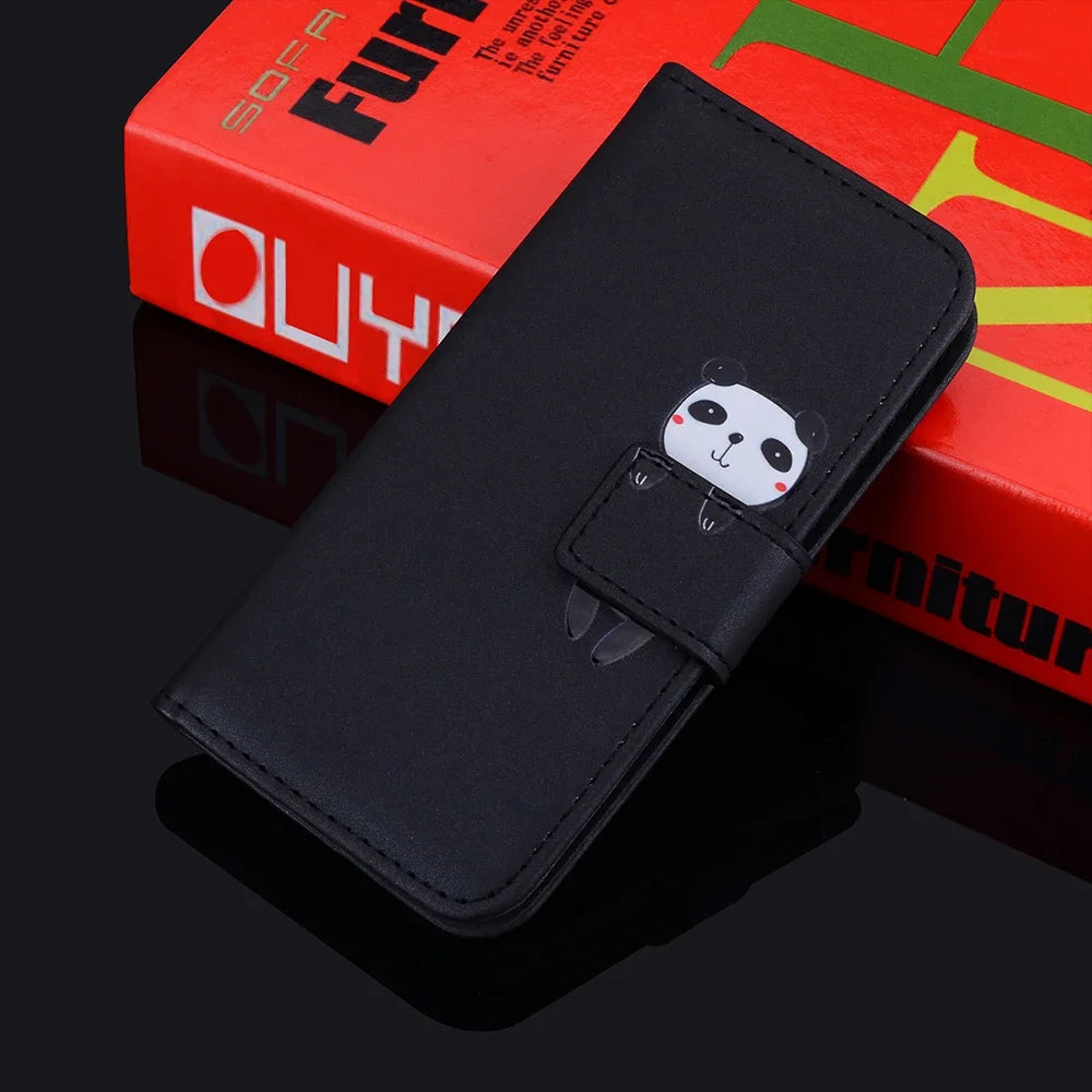 Lovely Phone Case For Samsung Galaxy S25 S24 S23 A14 A15 A16 A24 A25 A26 A34 A35 A36 A54 A55 A56 Card Holder Flip Wallet Cover