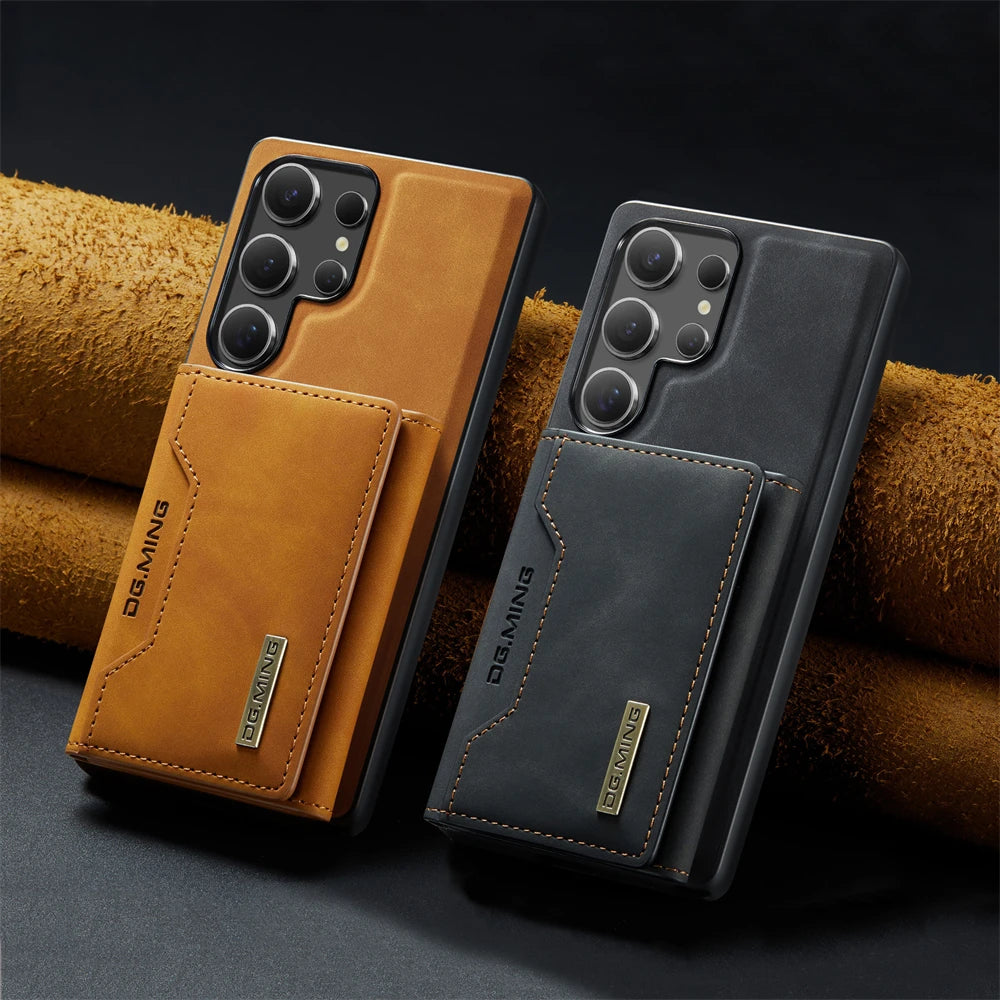 2 in 1 Detachable Magnetic Card Pocket Wallet Leather Case for Samsung Galaxy S26 S25 Ultra S23 S24 S22 Plus Note 20 Cover Shell