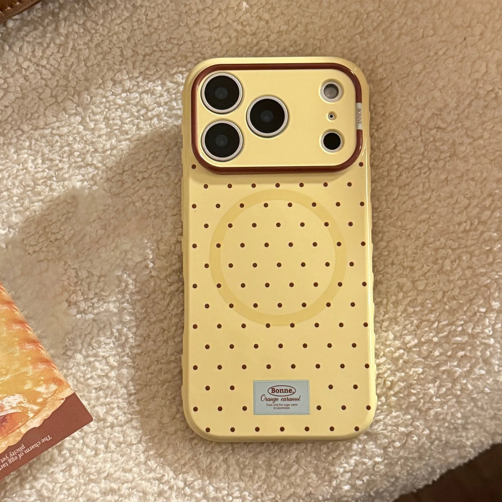 Korean Polka Dots Cartoon Bear Fold Stars Magnetic Bracket Phone Case For iPhone 17 16 15 14 13 12 Pro Max Shockproof Soft Cover