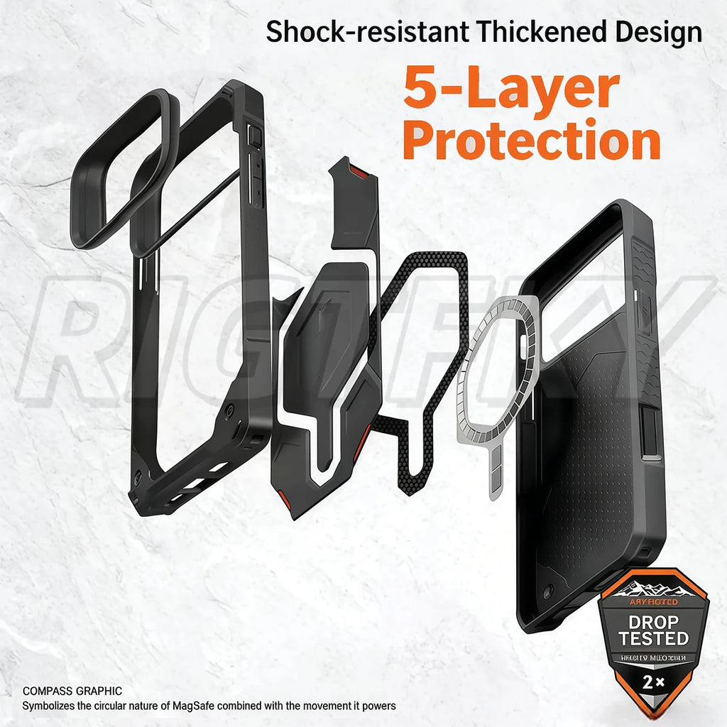 for MagSafe Pathfinder Case Military Grade Drop Protection for iPhone 17 Pro Max 17 Air 16 15 14 13 12 Outdoor Shockproof Armor