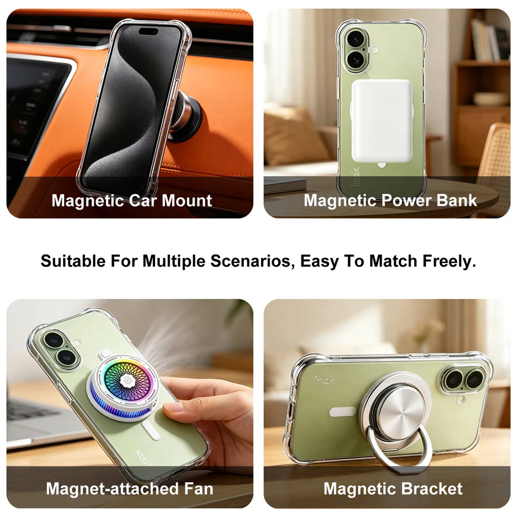 Magnetic Case for Vivo X300 X300s X300 Pro Ultra 5G IMAK Shockproof Soft Airbag TPU Cover