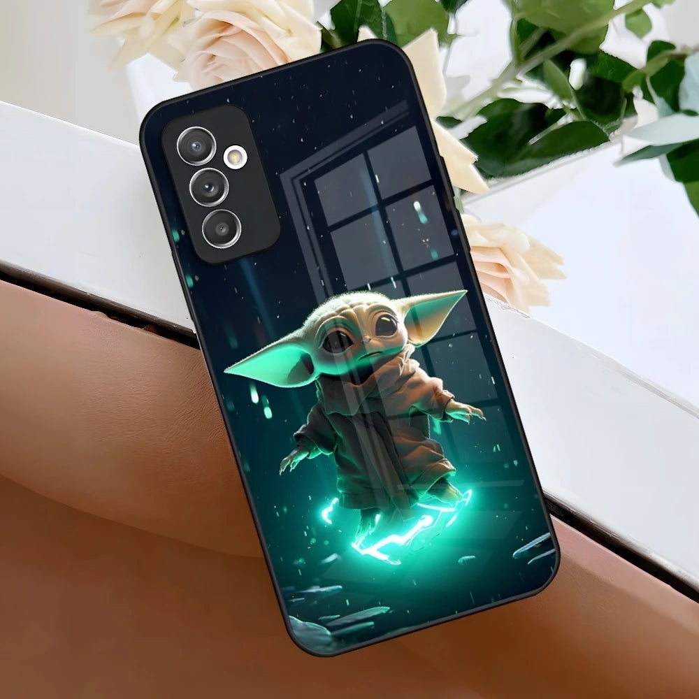 Shell Mandalorian Yoda Baby Phone Case for Samsung Galaxy S26 S25 S24 S21 S20 S23 S22 FE Edge plus Ultra Glass Cover