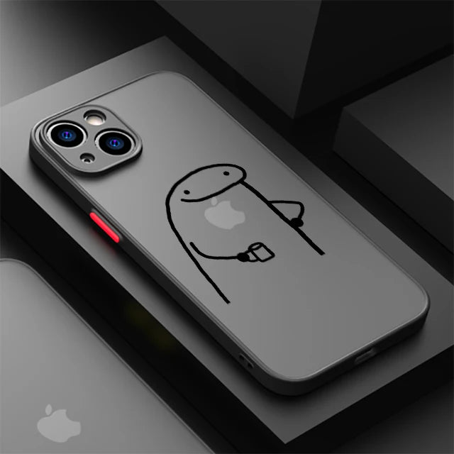 Funny Cartoon Man Phone Case For iPhone 17 16 15 14 13 12 11 Pro Max Mini 7 8 Plus Air Shockproof Hard Transparent Cover Fundas