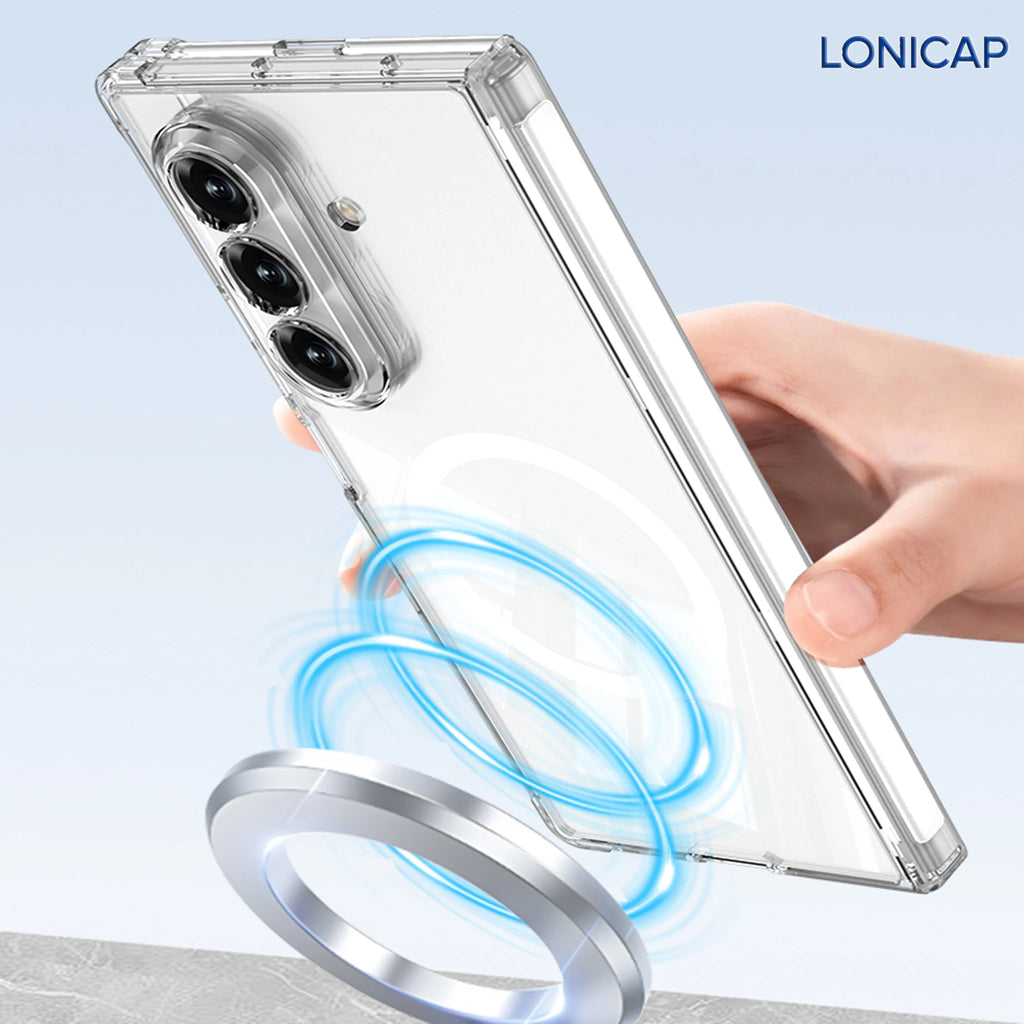 Phone Case For Samsung Galaxy Z Fold 8 Ultra Magnetic Clear Airbag Shockproof Soft Cover Hinge Cover Side Bag Luxury Slim Guards