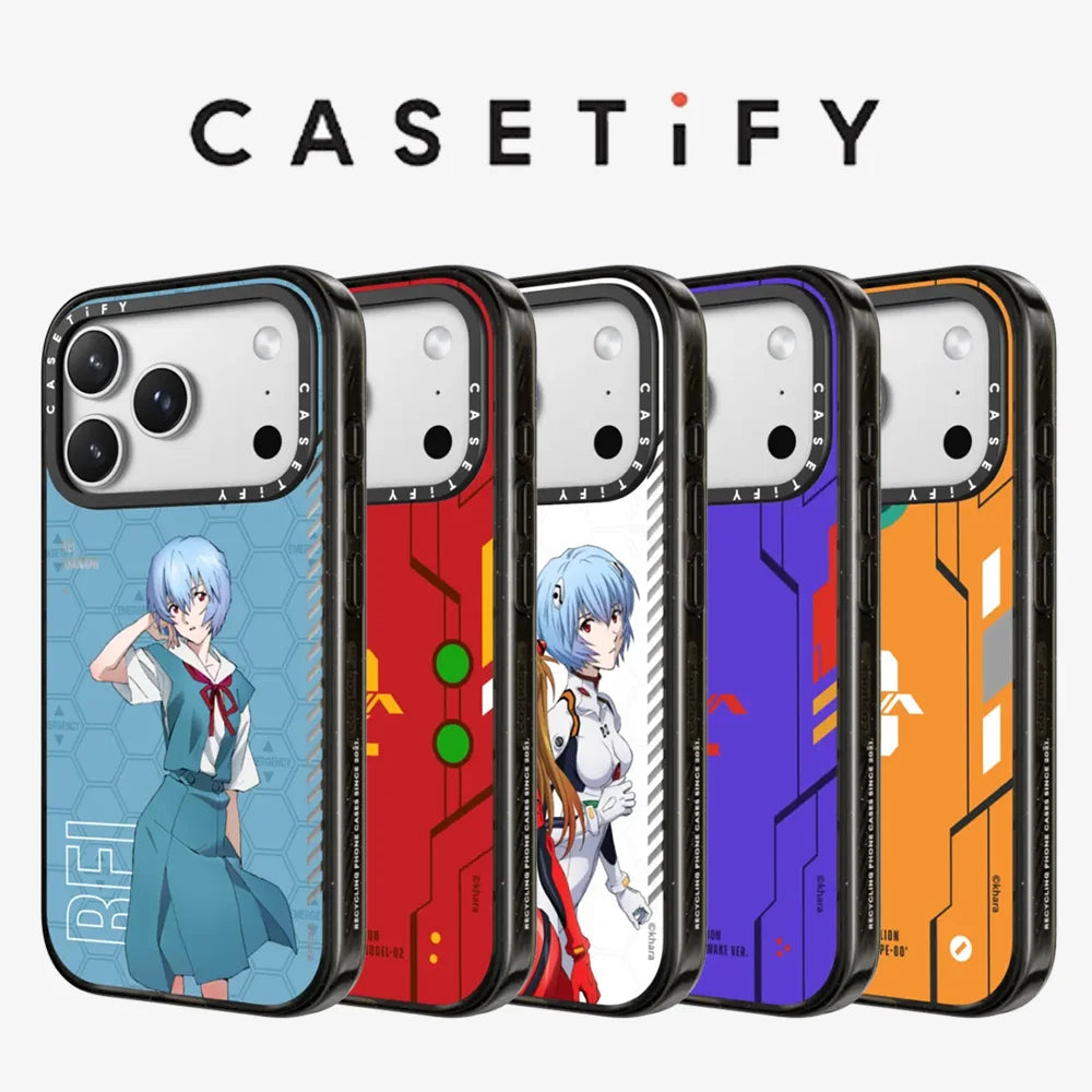 CASETiFY Neon Genesis Evangelion EVA Cartoon Series Magnetic Drop-proof Case for iPhone 13 14 15 16 17 Pro Max Air Plus Protect