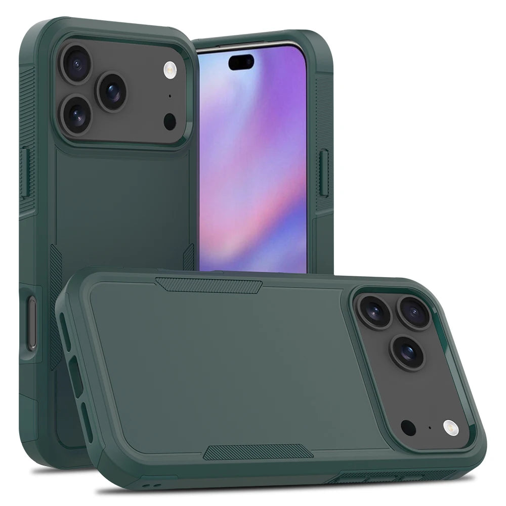 New TPU/PC Case for iPhone 17 Pro Max Air 17e - Military Grade Shockproof Phone Cover Hybrid Armor Dual Layer Protection Shell