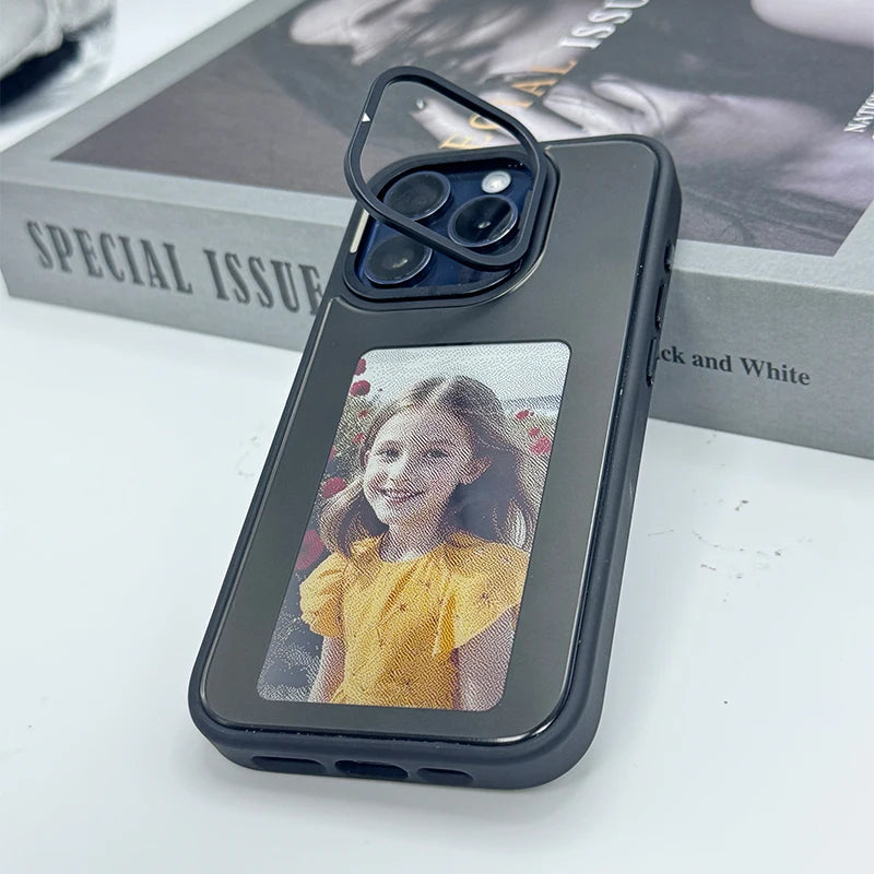 Phone Case E-ink Screen NFC Function for Apple Phone iPhone 15/14/13 ProMax Phone Cover Wireless Image Transmission 4-Color Disp
