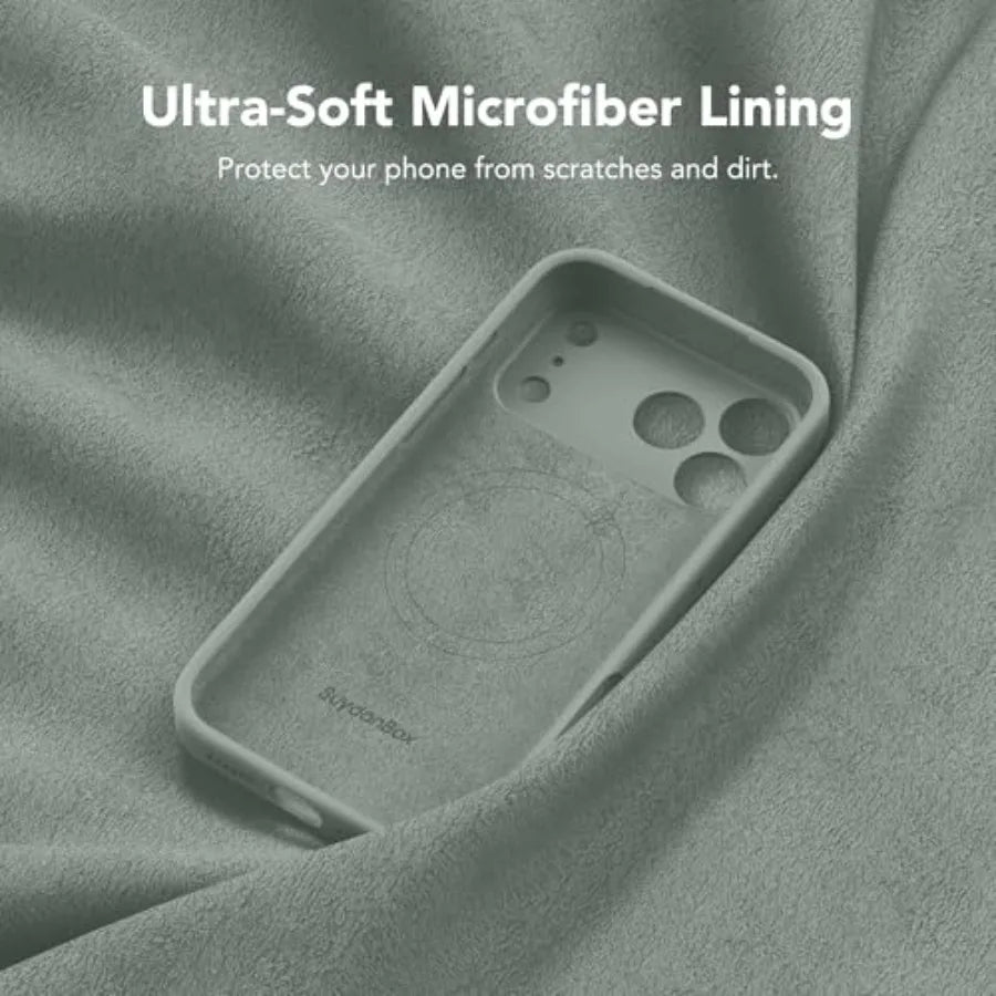 Magnetic for iPhone 17 Pro Case, Compatible with MagSafe, [Full Camera Protection][Screen Protector] Silicone Shockproof Protec