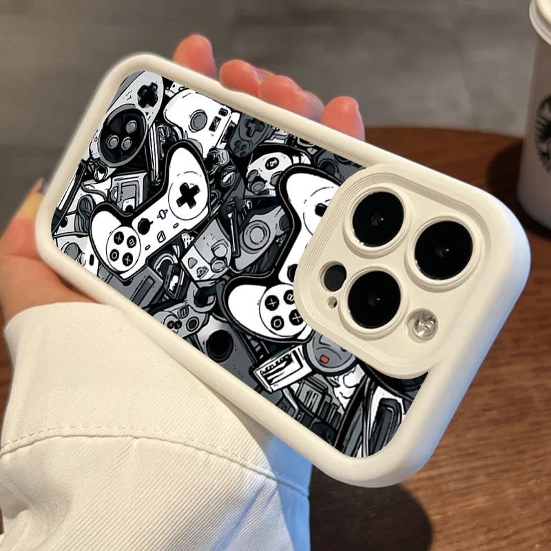 Game Controller Graphic Silicone Case For Samsung Galaxy S26 S25 S24 Ultra S23 FE S22 Plus S21 A56 A35 A55 A34 A54 A33 A53 Cover