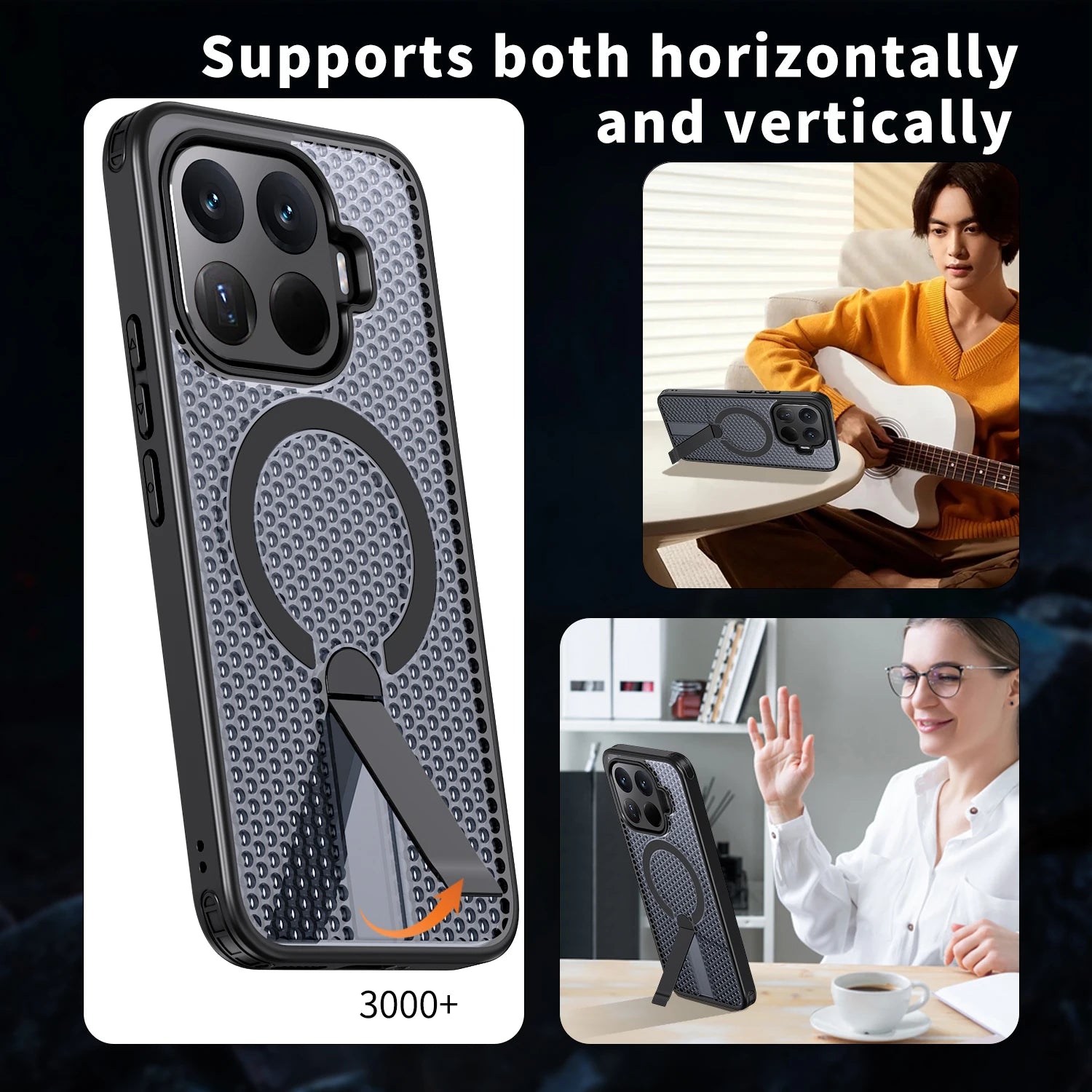 For Xiaomi 17T Pro 17 15T 14T Pro Luxury Magnetic Bracket Heat Dissipation Phone Case Shockproof Rugged Tough Cover Fundas
