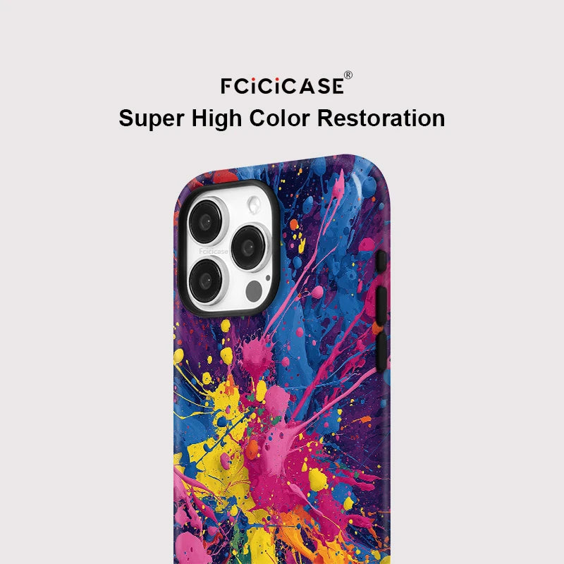 Fcicicase Art Painting Phone Case For iPhone 17 14 12 11 13 15 16 Pro Max 16 15 14 Plus Air Matte Magnetic For MagSafe Cover