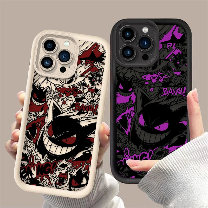 Luxury Cool G-Gengars P-Pokemons Phone Case for iPhone 17 16 15 14 13 12 11 Air Pro Max Mini XR X 7 8 Plus Soft TPU Back Cover