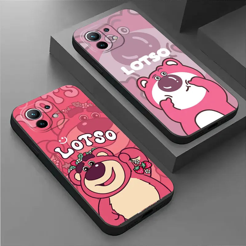 Lotso Strawberry Bear Phone Case For Poco X8Pro Max X6 X7 X8 M6 M7 M8 F6 F7 Pro F8 For Xiaomi 11T 13T 14T 15T Pro 15 Ultra Cover