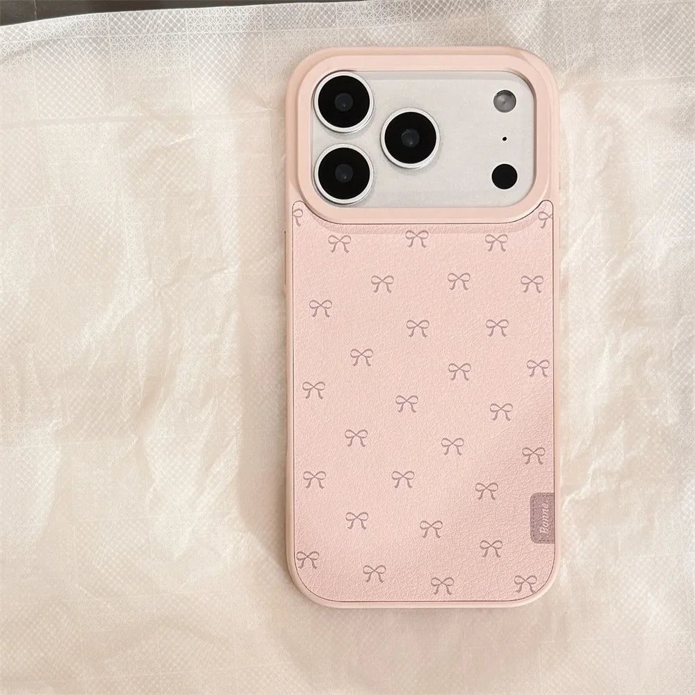 New Pink Cute Bow Phone Case Anti Drop For Iphone 17Promax 17Plus 17 16Pro Max 16Plus 16 15Promax 15plus 15Pro 14Promax 14Pro 13