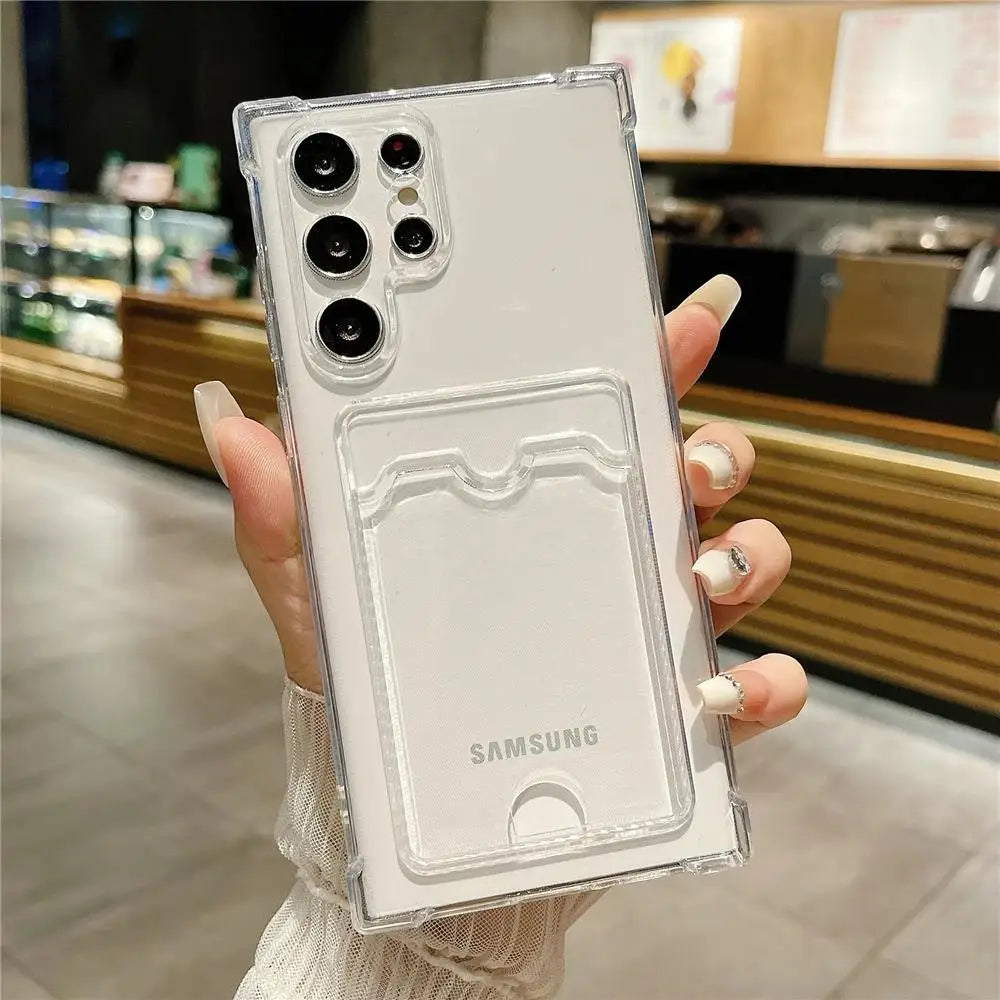 Shockproof Soft TPU Wallet Case For Samsung Galaxy For SamsungS26 S25 S24 S23 S22 S21 Ultra Plus S20 FE Note Card Holder Pocket