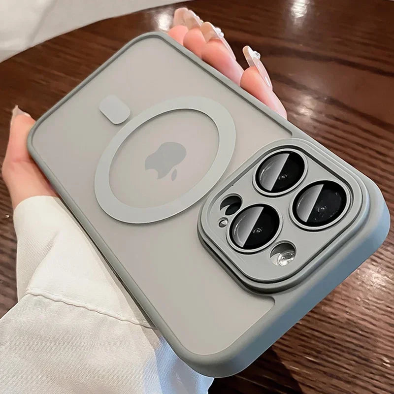 Magnetic Luxury Matte Translucent Case For iPhone 17 16 15 14 13 12 11 Pro Max Plus For Magsafe Wireless Charge Shockproof Cover