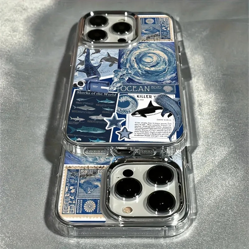 Marine Whale Phone Case for Samsung Galaxy A57 A56 A36 A26 A06 A55 A35 A16 A54 A34 A25 A24 A15 A14 A05S A05 A73 A53 A33 4G 5G