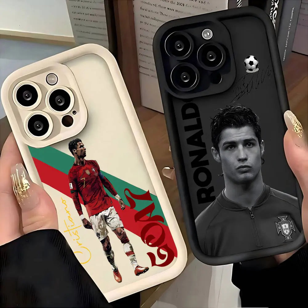 Famous football players C-CR7 Phone Case for iPhone 17 16e 16 15 14 13 12 11 Air Pro Max Mini XR XS X Plus Soft TPU Back Cover