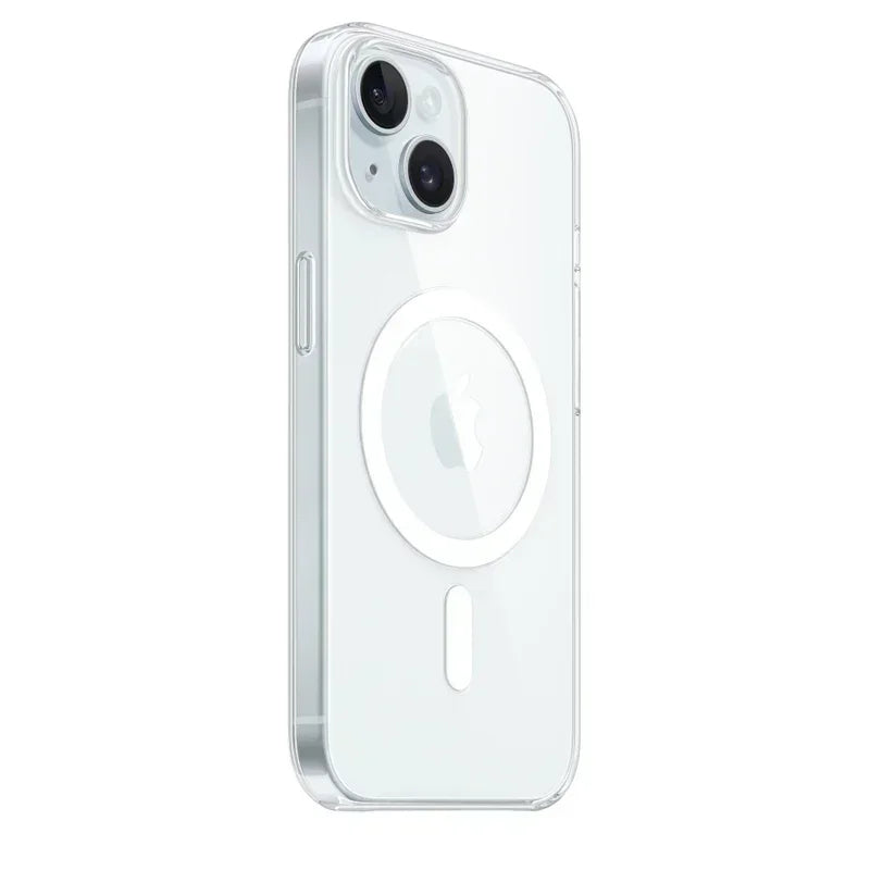 Original Magnetic Clear Case for iPhone 17 Air 16 15 14 13 12 11 Pro Max Plus mini Funda for Magsafe Silicone Transparent Cover