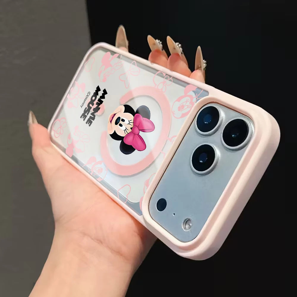 Mickey Minnie Matching Couple Sets Gift For Magsafe Phone Case For iPhone 17 Pro Max 17 Air 16 15 14 13 12 Pro Max Plus 11 Cover