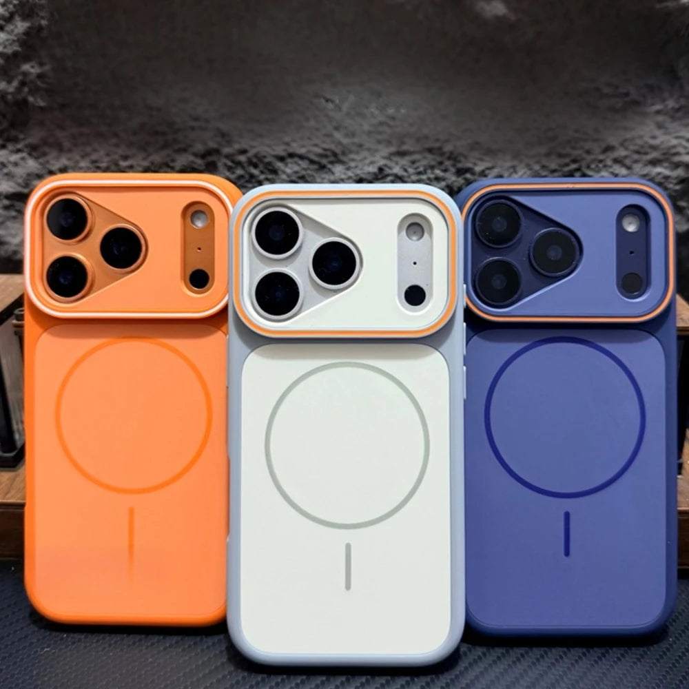 For iPhone 17 Pro Max 17Air Color collision For Magsafe Silicone Case For iPhone 16 15 14 Plus 13 12 Pro Max 11 Shockproof Cover