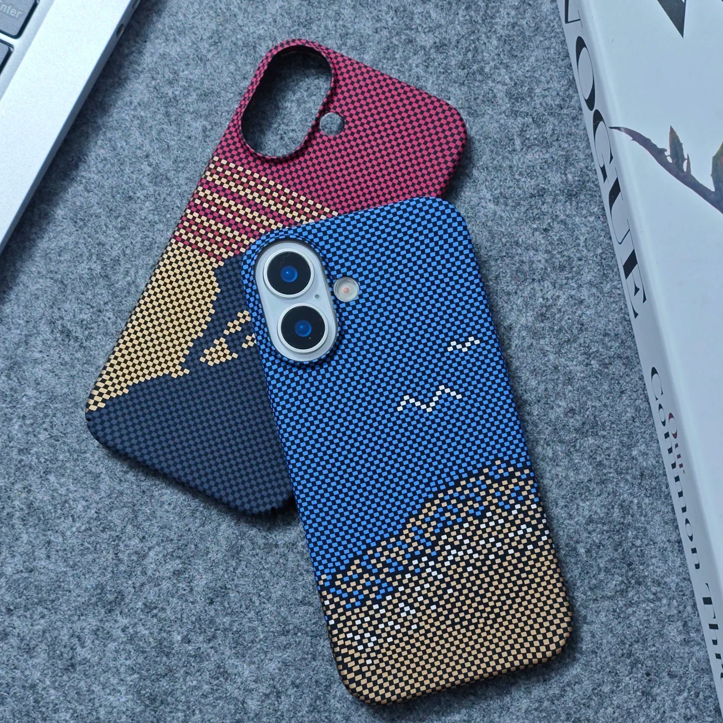 New Luxury Carbon Fiber Plastic Matte Case For iPhone 17 Air 16 15 Plus 14 13 12 11 Pro Max 16E Slim Borderless Cooling Cover