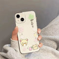 Creative Strawberry Cute Kawaii Bear Phone Case For iPhone 17 16 15 14 13 12 11 Mini Pro Max X XR XS 17 Air Cartoon Soft Cover