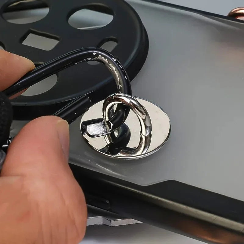 Y2K Ins Mobile Phone Charm Hook Cute Adhesive Metal Mini Phone Grip Creative UniversalDIY Chain Ring Holder for IPhone Samsung