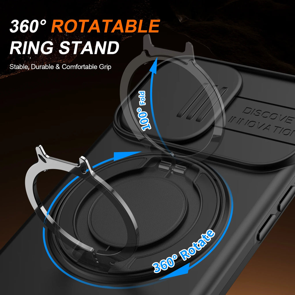 Shockproof Dual Layer Stand Holder Case for Iphone 17 Pro Max 16 Pro Iphone17 Iphone16 Armor Accessories Back Cover