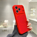 Official Liquid Silicone For MagSafe Magnetic Phone Case For iPhone Air 17 16 15 14 13 Pro Max Plus Solid Color Matte Soft Cover