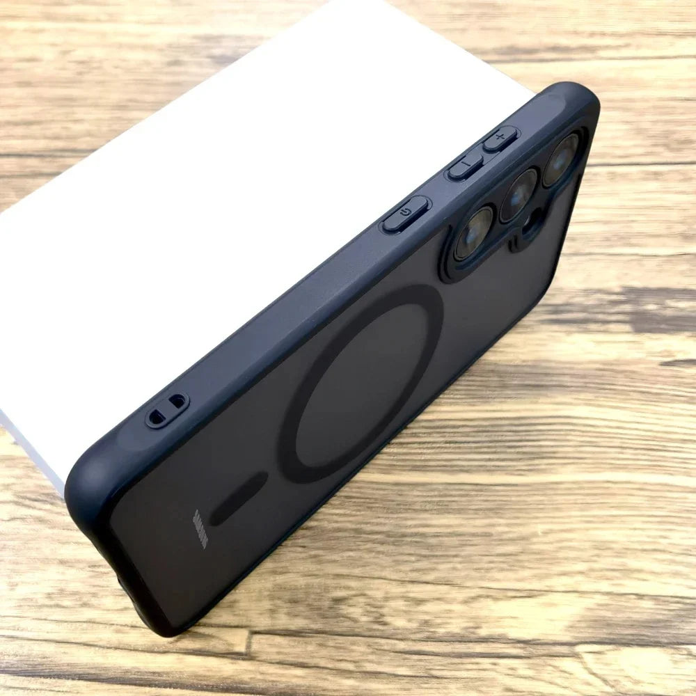 New Matte Case For Samsung Galaxy S25 S24 S23 S21 S20 FE S22Ultra Plus S25Edge For Magsafe Strong Magnetic Wireless Charge Cover