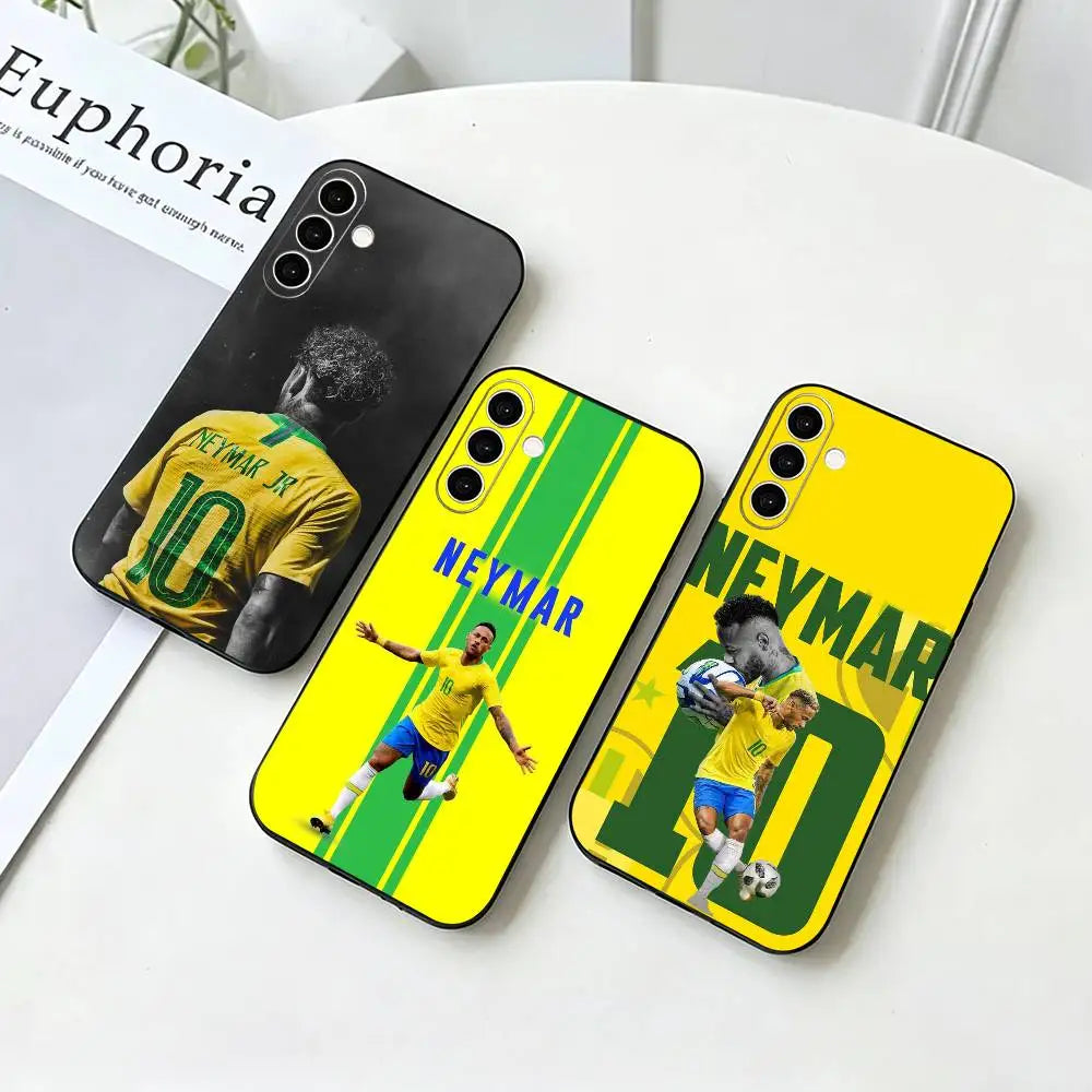 N-Neymar Jr 10 Brazil Football   Phone Case For Samsung Galaxy A73,A72,A71,A70,A53,A52,A51,Others Soft Black Cover