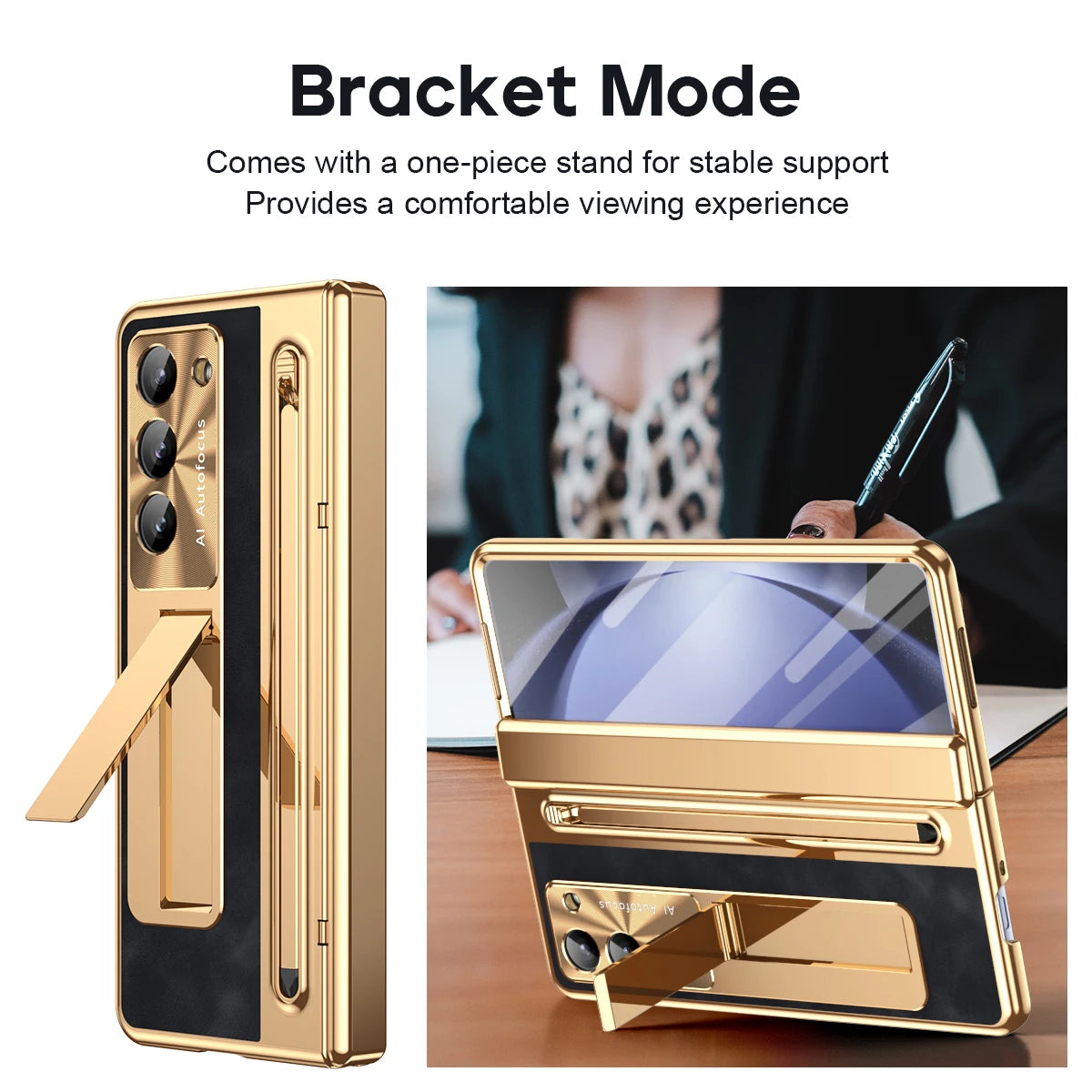 With Touch Pen For Samsung Galaxy Z Fold 7 6 5 Case Hinge Armor Shockproof Magnetic Kickstand 360 Full Protection Folding Cover