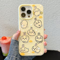 Cute Cartoon Japan Anime Chiikawa Usagi Hachiware Phone Case For iPhone 17 16 15 14 13  Pro Max Cases Shockproof Soft TPU Cover