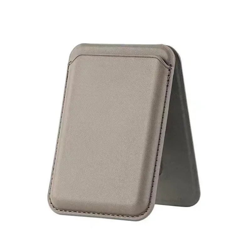 2 in 1 MagSafe Wallet Stand N52 Magnet PU Leather RFID Blocking Foldable Kickstand Hold 2 Cards Portable for IPhone 12-16 Series