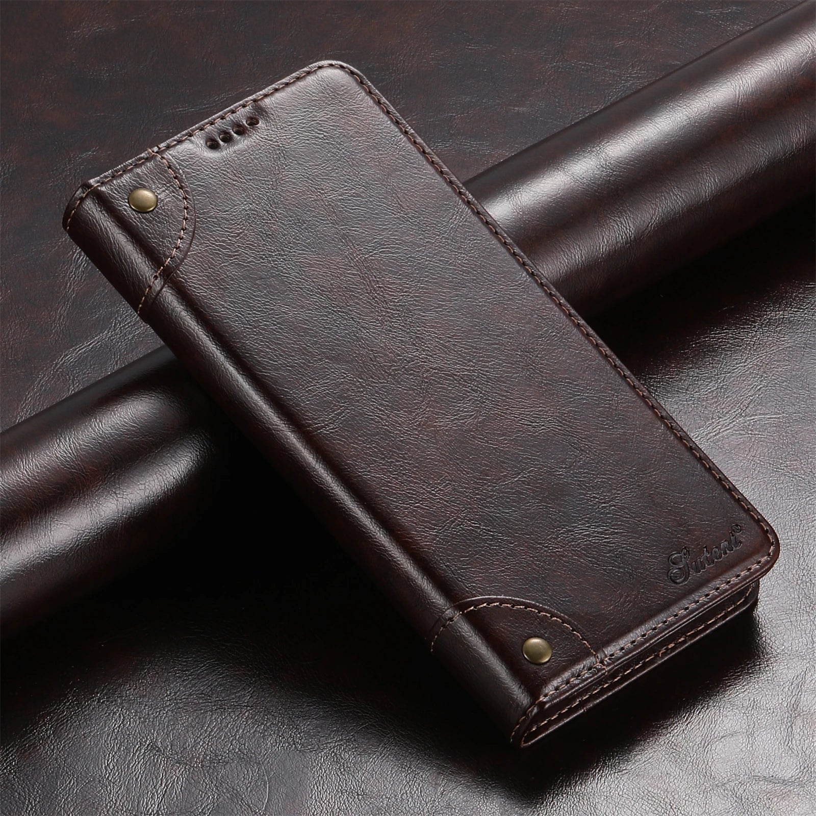 Flip Leather Phone Case for Samsung Galaxy S26 S25 S24 Ultra S22 S23 Plus Note 20 with Magnetic Card Slot Holder Cover LS055