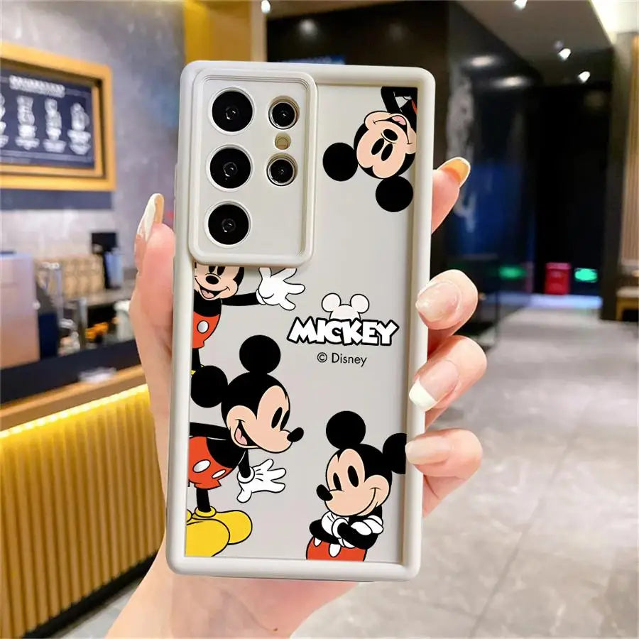 Cartoon Disney Mickey Minnie Mouse Phone Case for Samsung Galaxy S26 Ultra S21 S24Ultra S25 Edge S24 Plus S22 S20FE S23 FE S25FE
