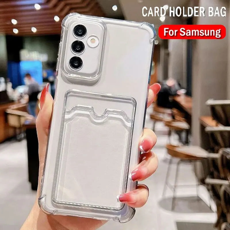Card Bag Case for Samsung Galaxy S20 S21 S22 S23 FE S24 S25 S26 Plus A55 A35 A25 A15 A24 A54 A14 A34 A53 S24 Ultra 5G Back Cover
