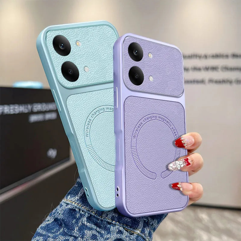 For POCO X8 Pro/X8 Pro Max Case New Lychee Pattern Magnetic Ultra-Thin Cover For Xiaomi Poco X8 Pro Max Wireless Charging Funda