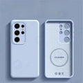 Original Liquid Silicone For Magsafe Magnetic Case For Samsung Galaxy S25 S24 S23 S26 Ultra S22 Plus Protection Shockproof Cover